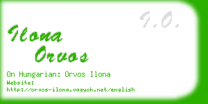 ilona orvos business card